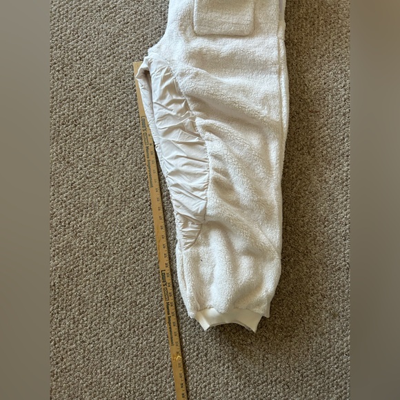 Free People NWT Sundown Fleece Joggers Wide Leg Pants FP Movement Ivory size XL - Picture 10 of 13